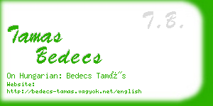 tamas bedecs business card